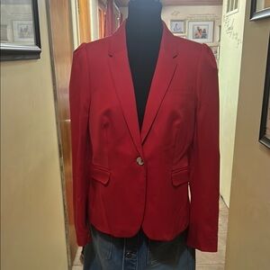J. Crew Red Blazer Tailored Suit Jacket